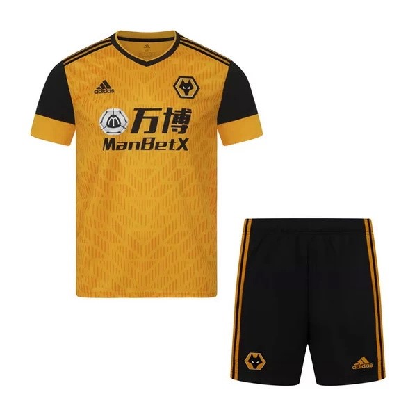 Camiseta Wolves Replica Primera Ropa Niño 2020/21 Amarillo